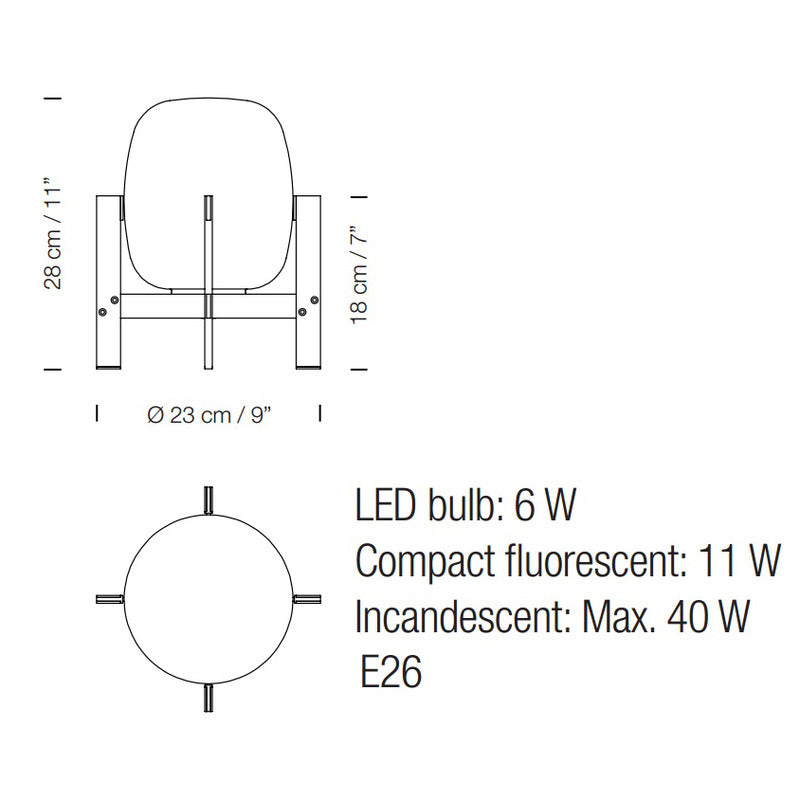 Cestita Metalica Table Lamp