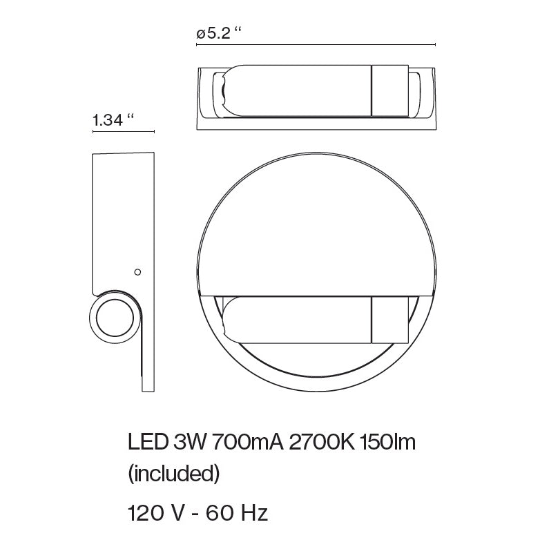 Ledtube R Wall Sconce