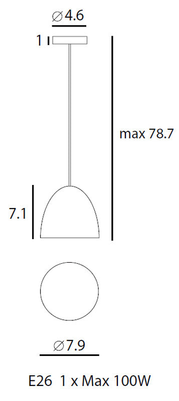 Small: 7.9 in diameter Castle Pendant Light OPEN BOX