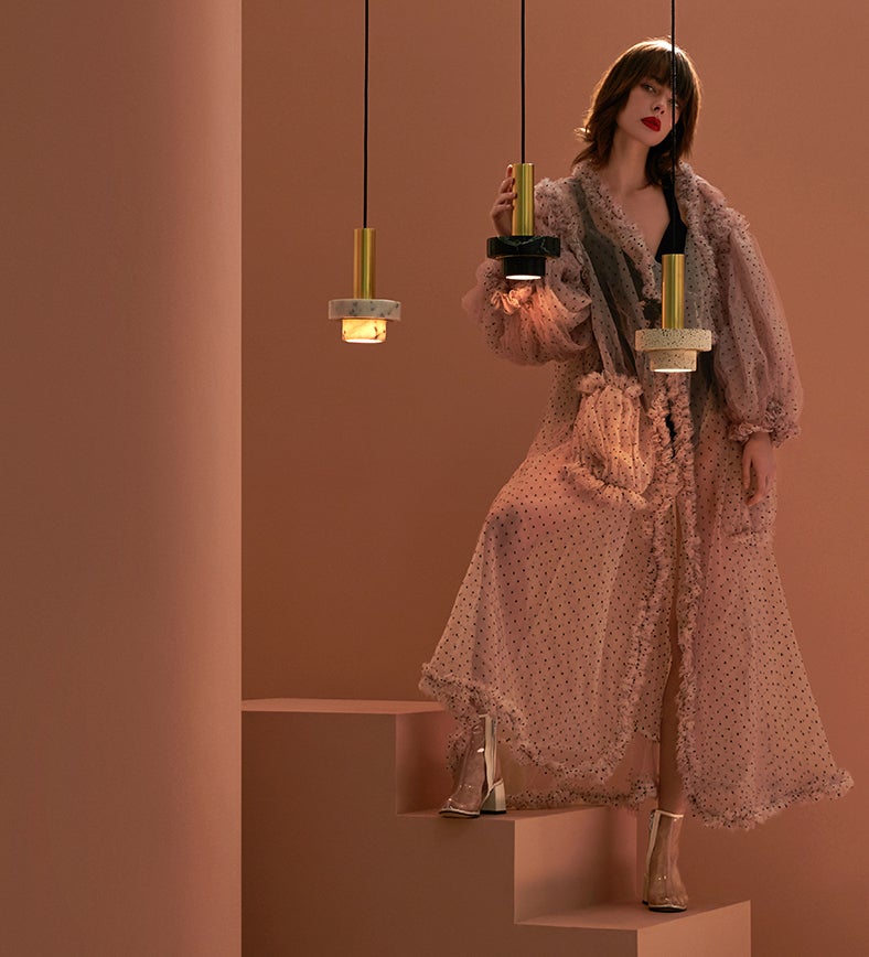 Lagri I Marble Brass Pendant Light