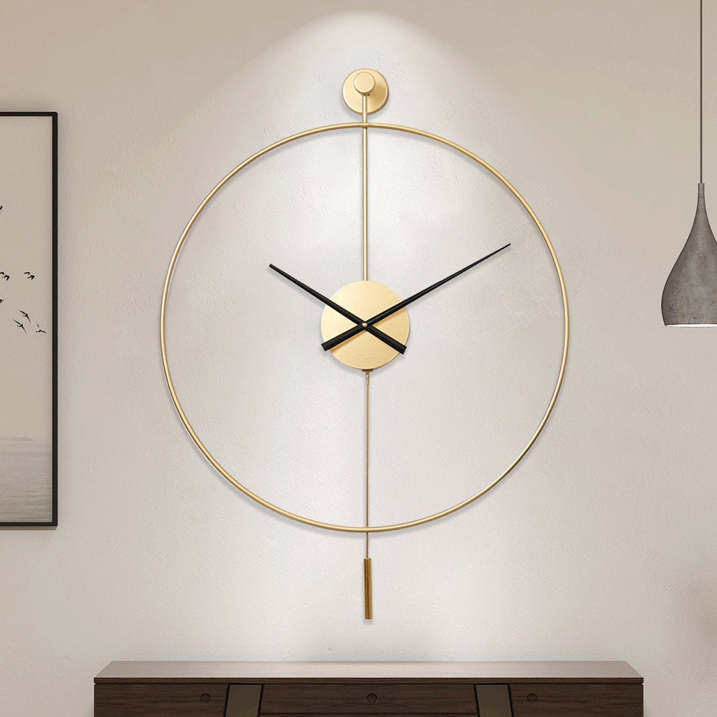 【 Extra $20 Off Now】Modern Minimalist Large Wall Clock with Pendulum