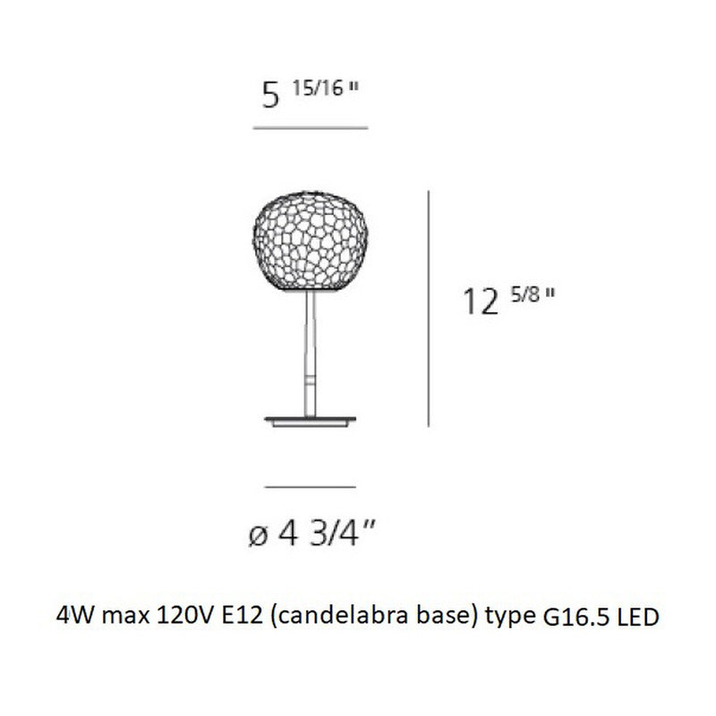 Meteorite Table Lamp with Stem