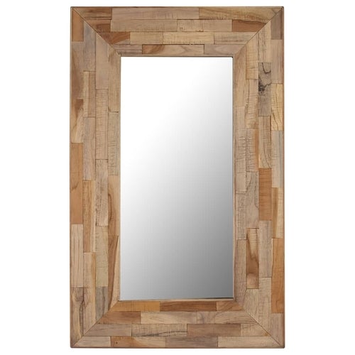 Mirror Reclaimed Teak 19.6"x19.6" - Novus Decor Wall Decor
