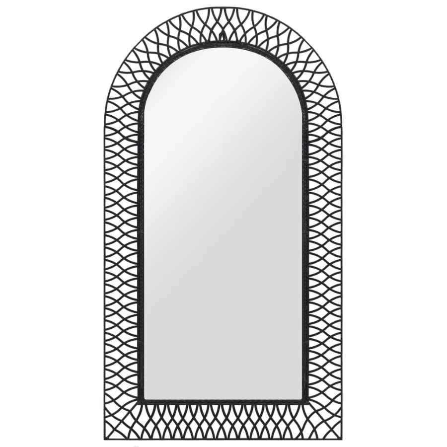Wall Mirror Arched 19.6"x31.4" Black - Novus Decor Wall Decor