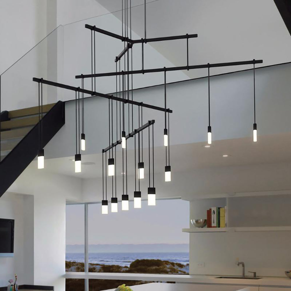 Bar 36 inch Multi Light Pendant Light Suspenders Tri OPEN BOX