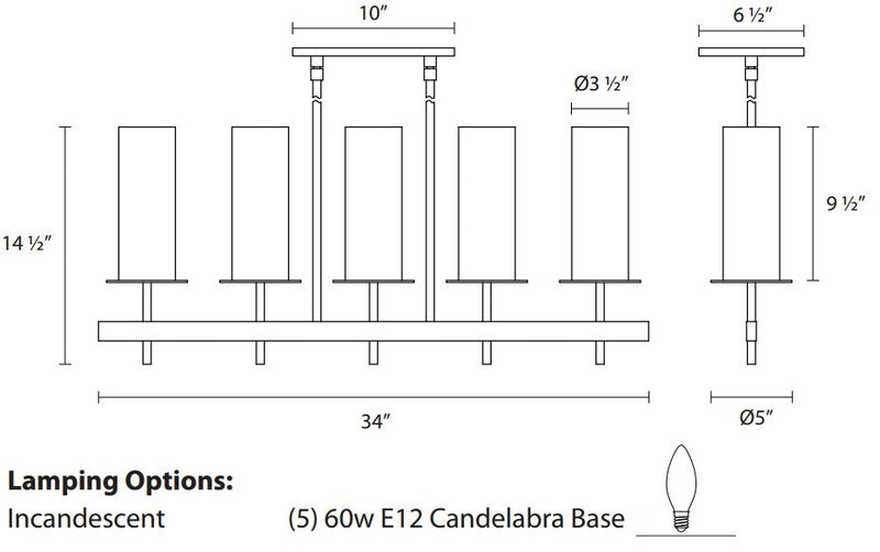 Tuxedo Linear Pendant Light