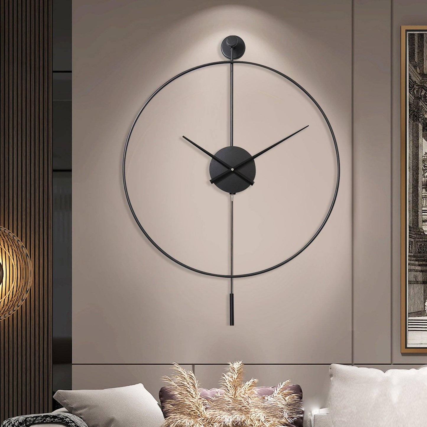 【 Extra $20 Off Now】Modern Minimalist Large Wall Clock with Pendulum