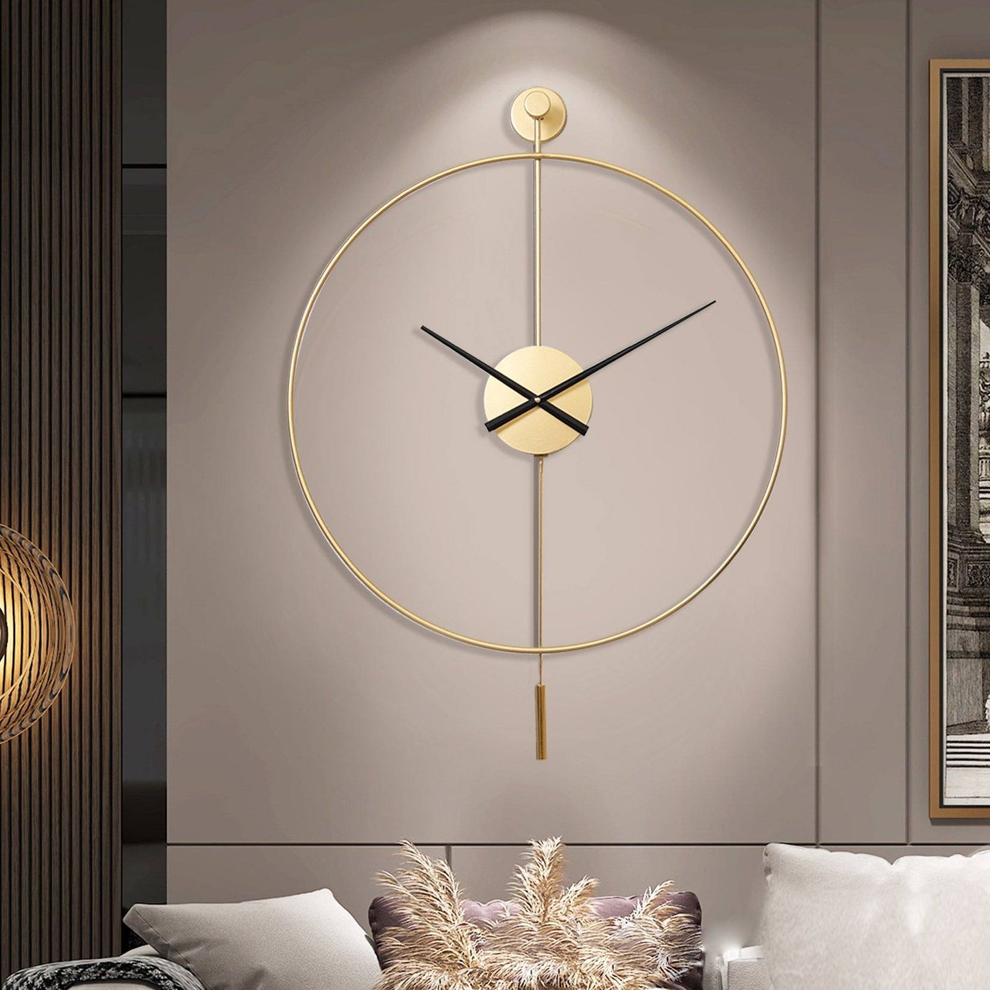 【 Extra $20 Off Now】Modern Minimalist Large Wall Clock with Pendulum