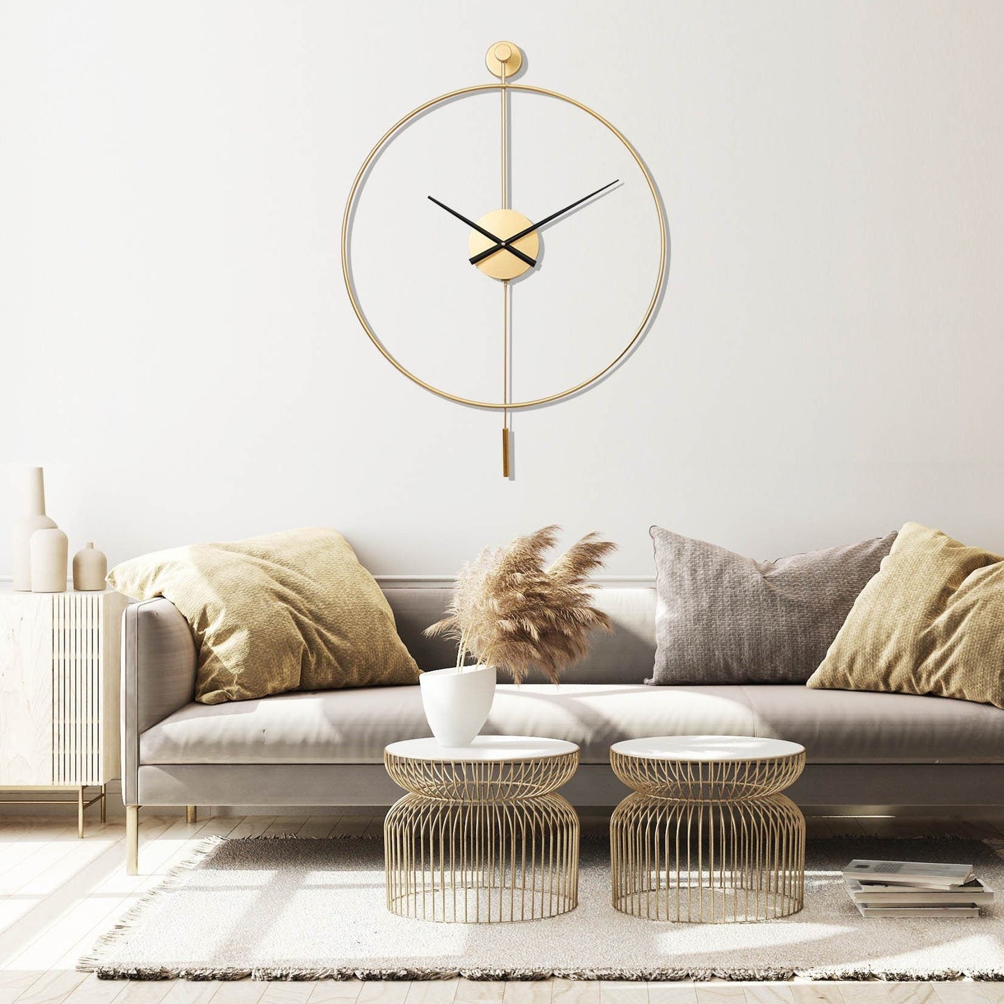 【 Extra $20 Off Now】Modern Minimalist Large Wall Clock with Pendulum
