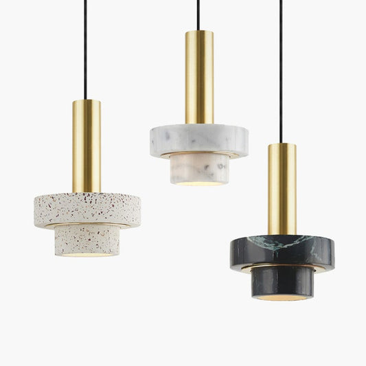 Lagri I Marble Brass Pendant Light
