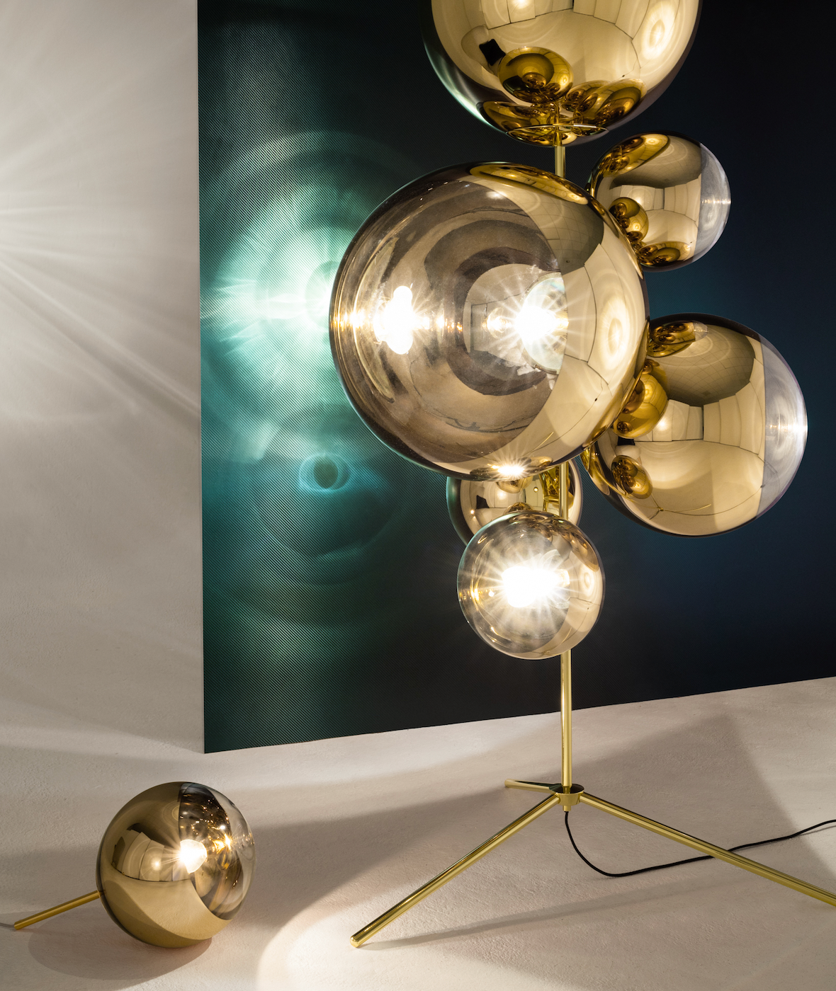 Mirror Ball Stand Chandelier