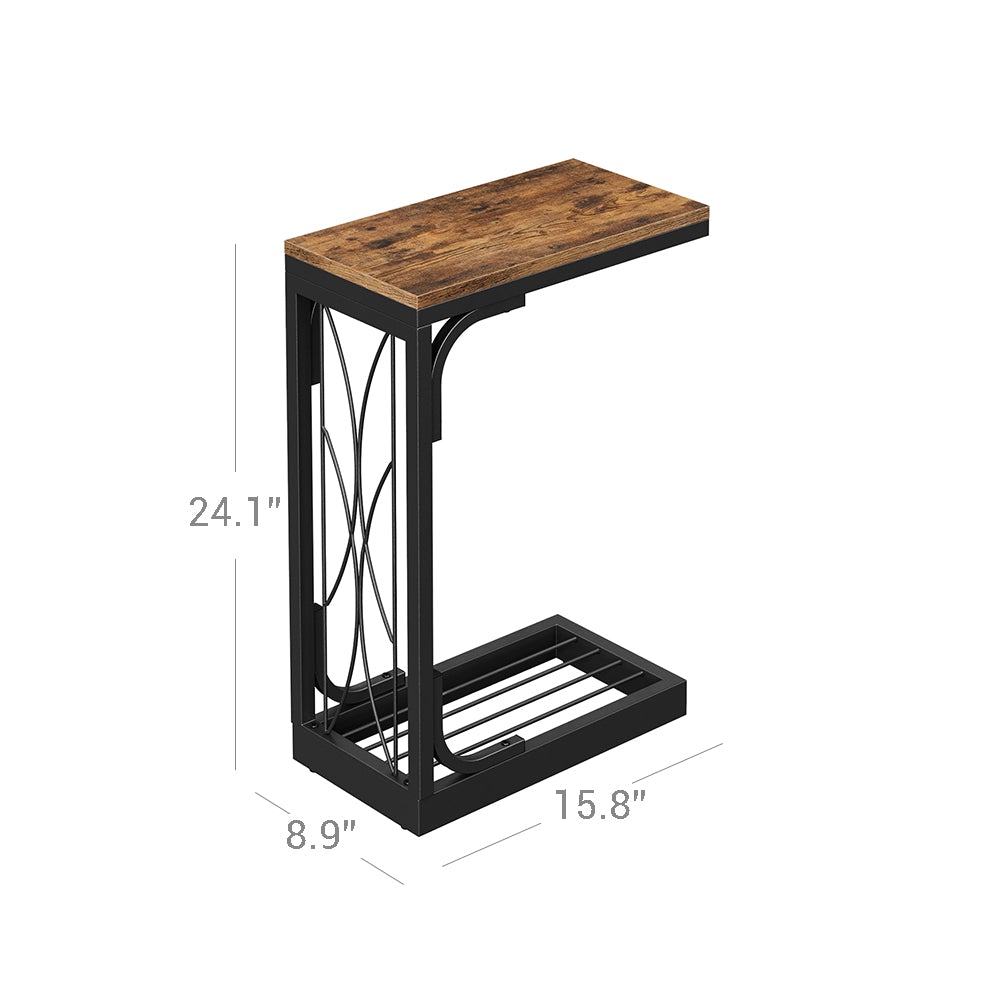 Industrial Snack Table for Living Room