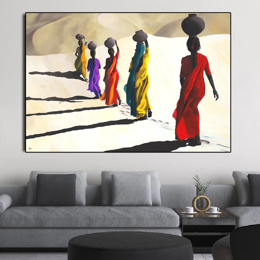 Walking in the Desert Canvas Print