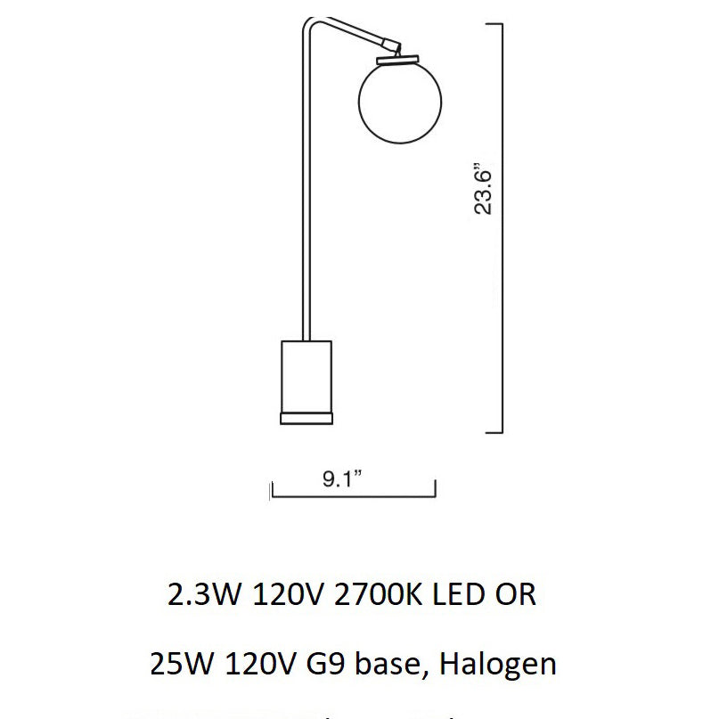 Array Opal Table Lamp