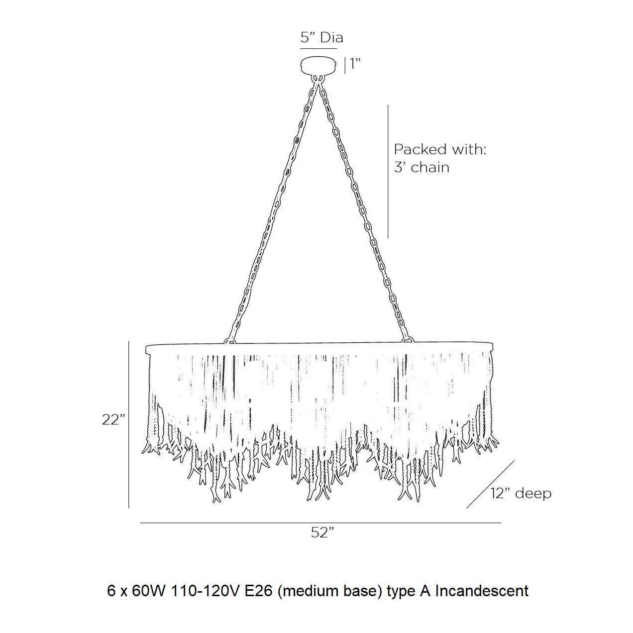 Baja Linear Chandelier