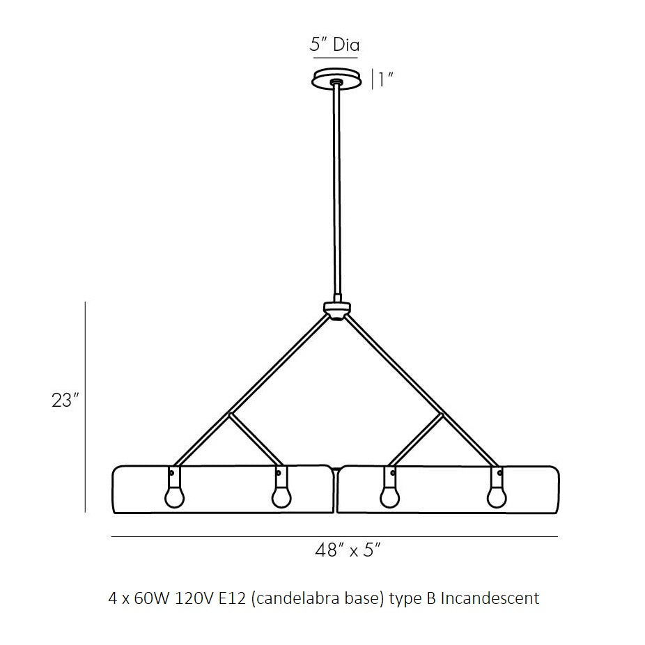 Bend Linear Chandelier