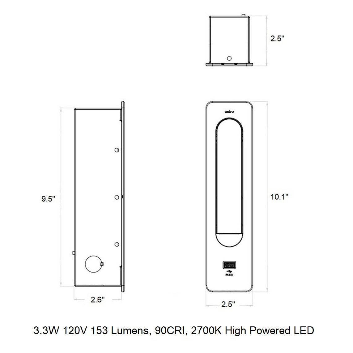 Keta USB Wall Sconce