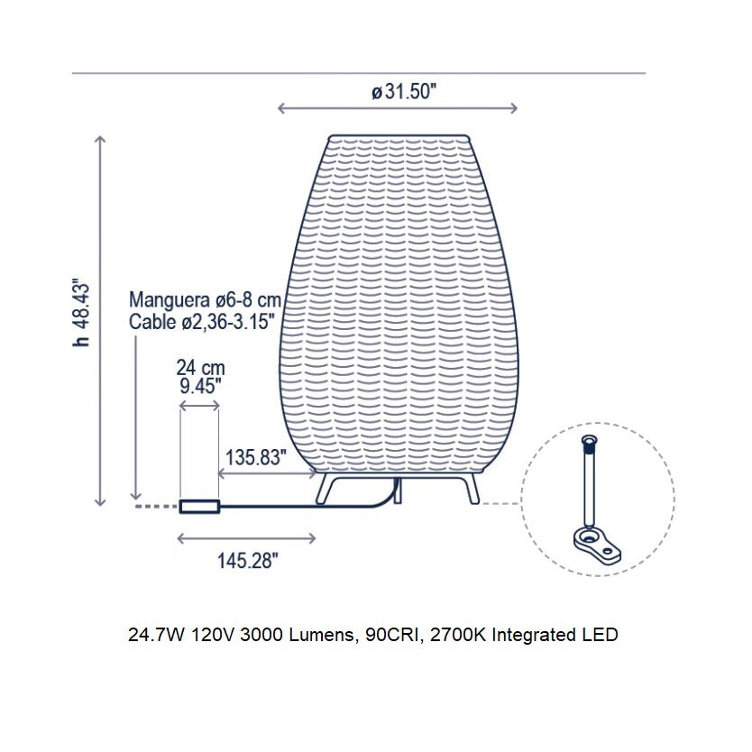Amphora Outdoor Floor Lamp