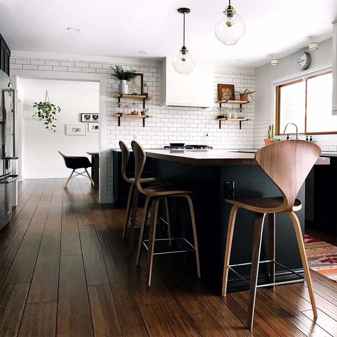Bar Stool with Wood Base