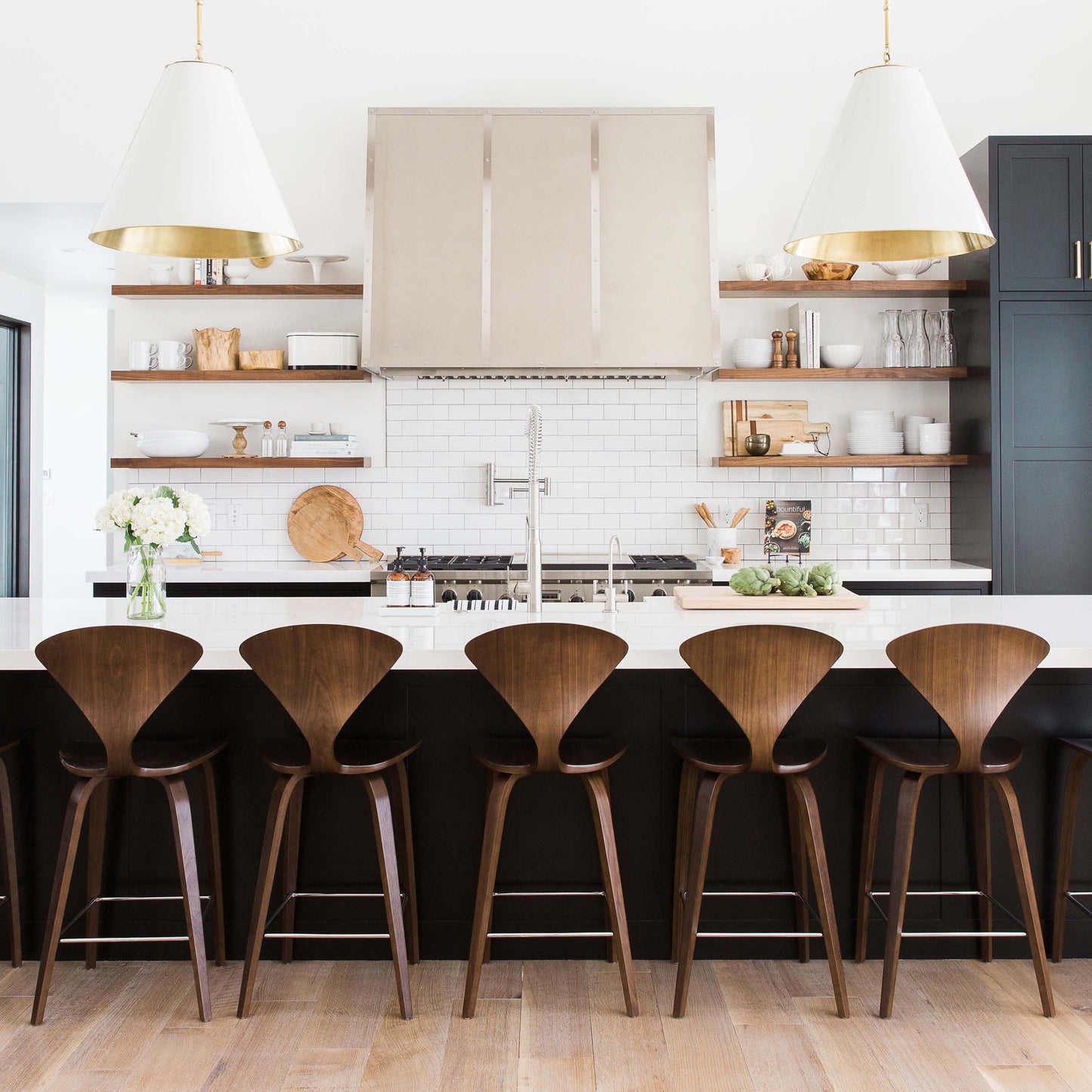 Bar Stool with Wood Base