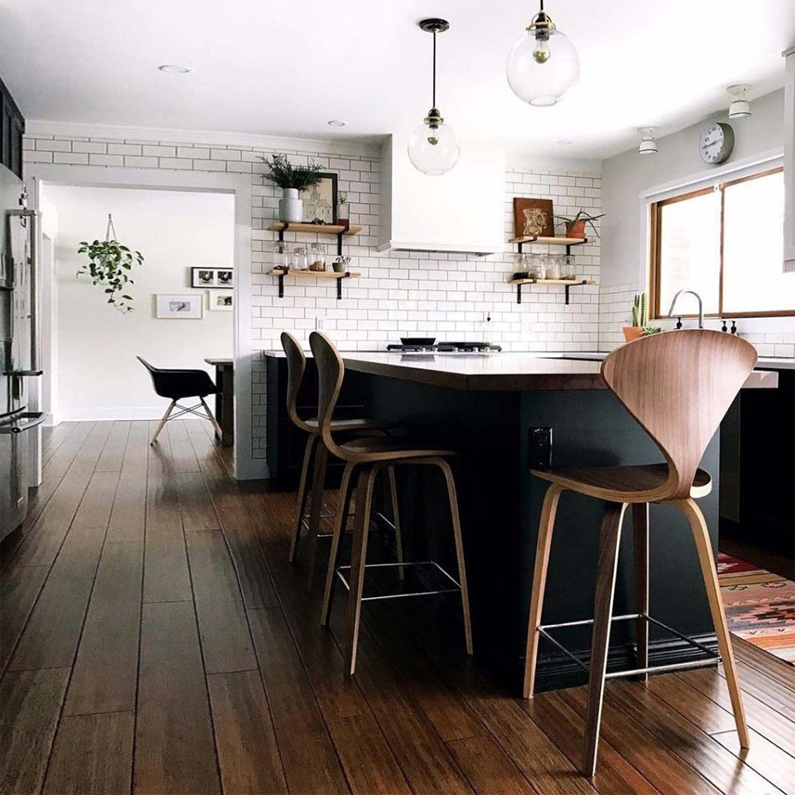 Counter Stool with Wood Base
