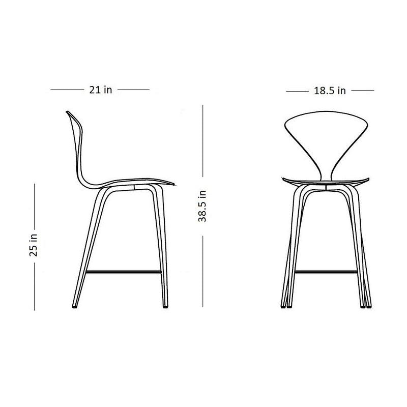 Counter Stool with Wood Base