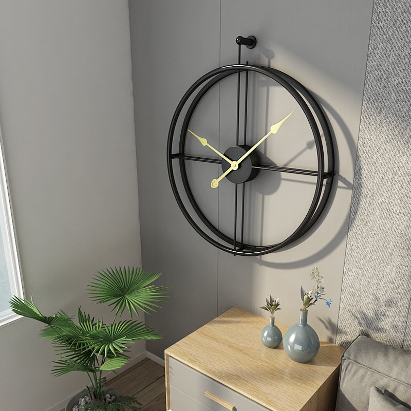 Aplos Round Metal Wall Clock - Novus Decor Wall Decor