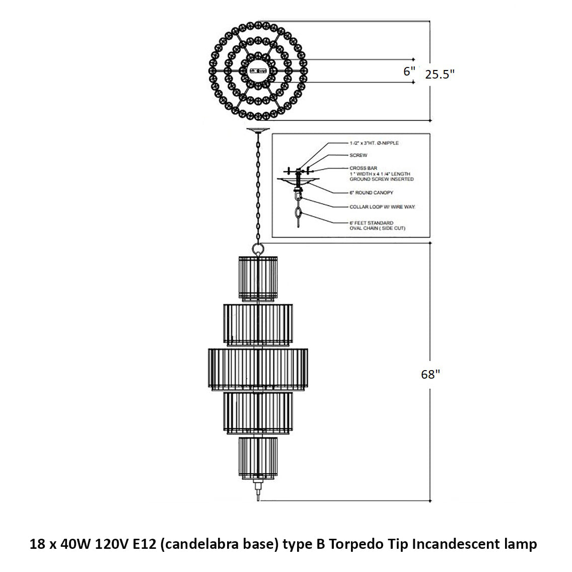 Bevilacqua Multi-Tier Chandelier