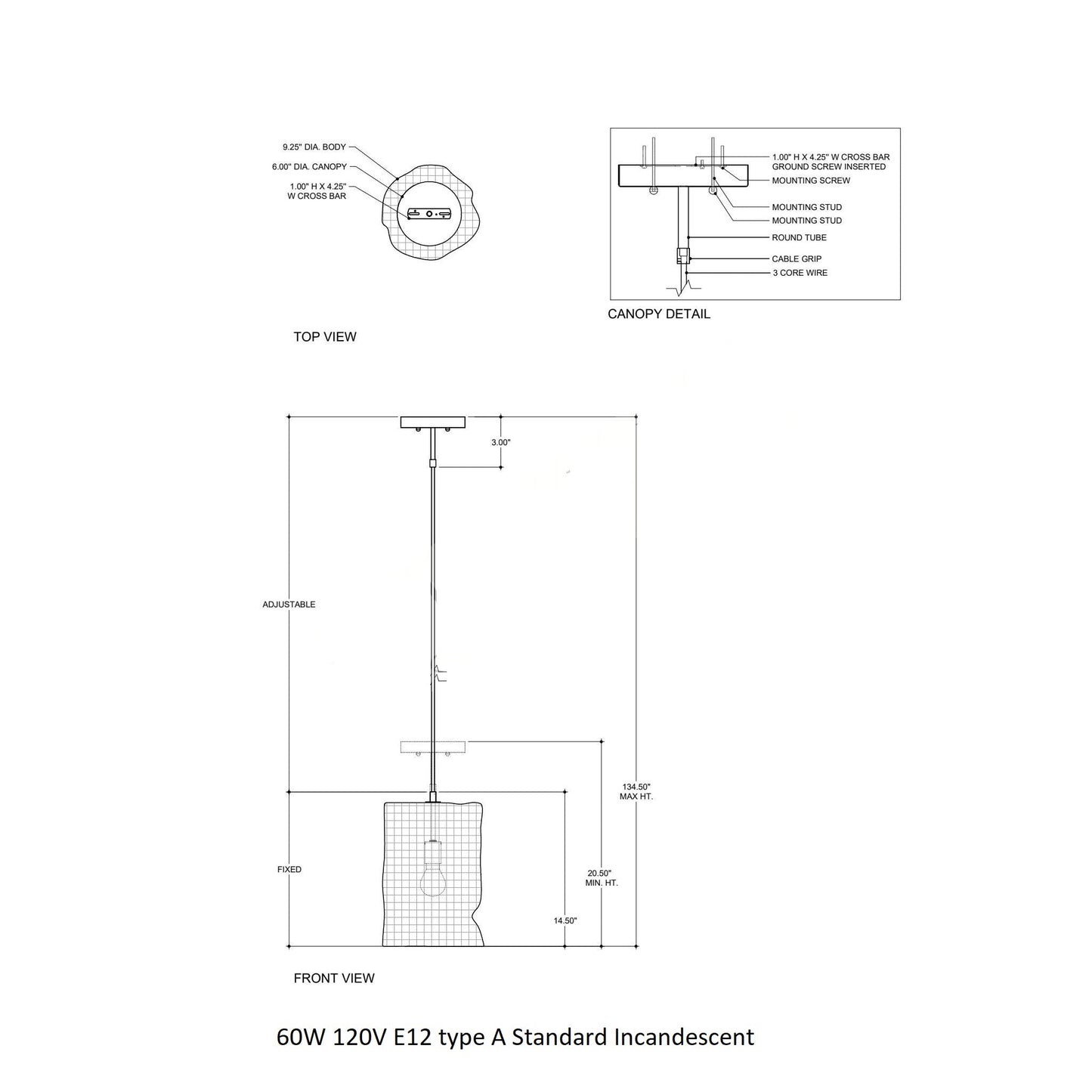 Comme Des Paniers Cylinder Pendant Light
