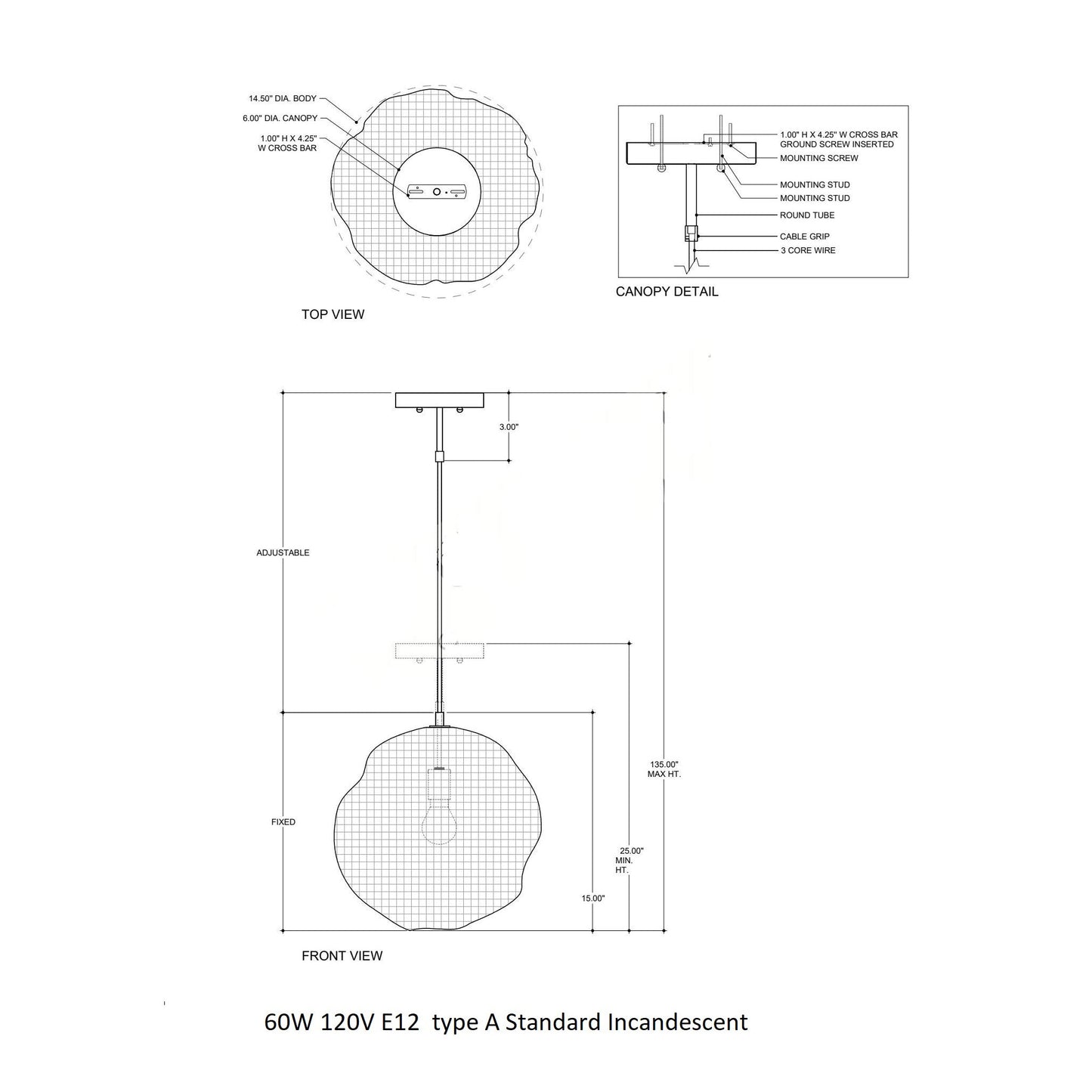 Comme Des Paniers Orb Pendant Light