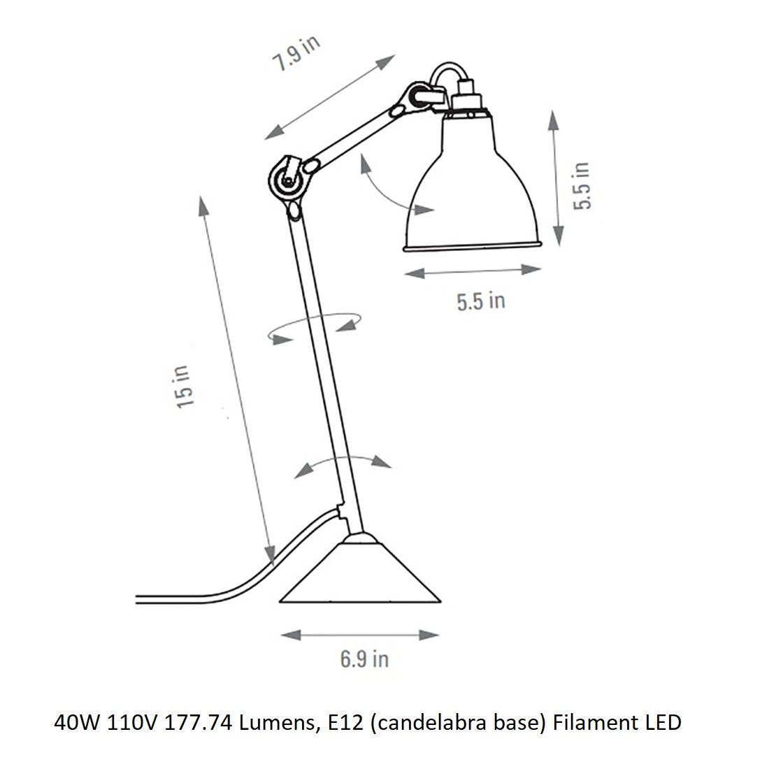Lampe Gras N¡ã205 Table Lamp
