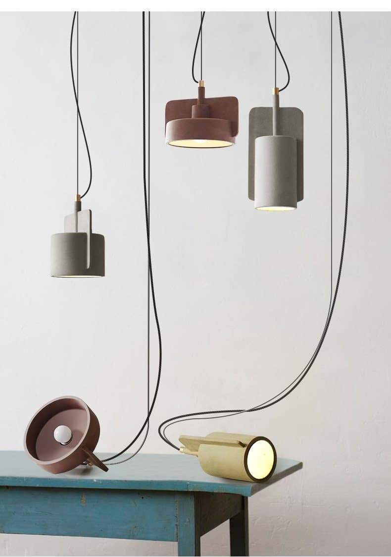Runa Cement Industrial Pendant Light