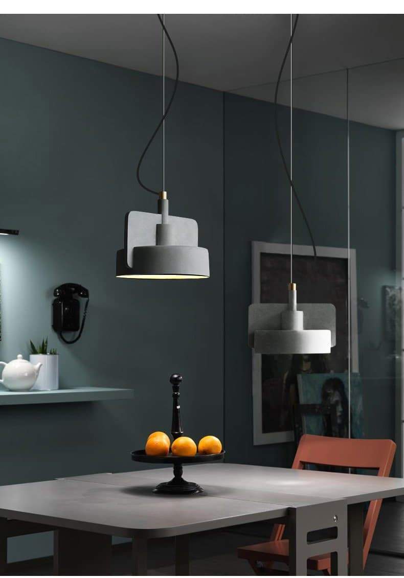 Runa Cement Industrial Pendant Light