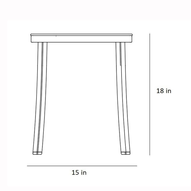 1 Inch Upholstered Low Stool
