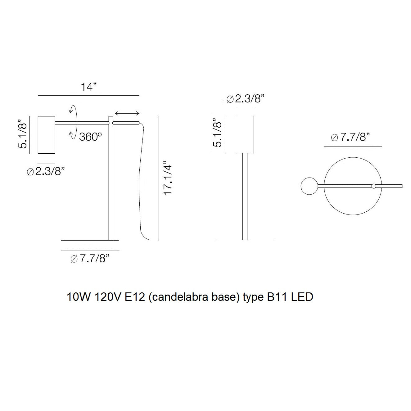 Cyls Reading Table Lamp