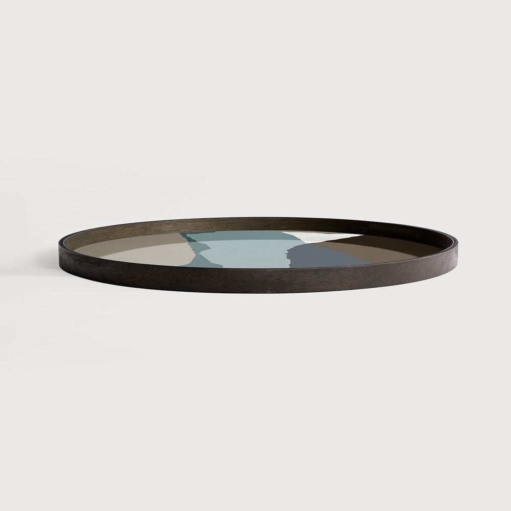 Large Tray Round Coffee Table Set