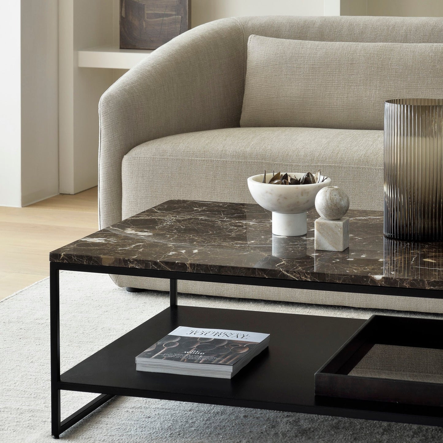 Stone Rectangular Coffee Table
