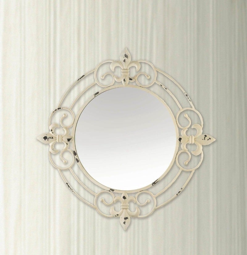Vintage Fleur-De-Lis Wall Mirror - Novus Decor Wall Decor
