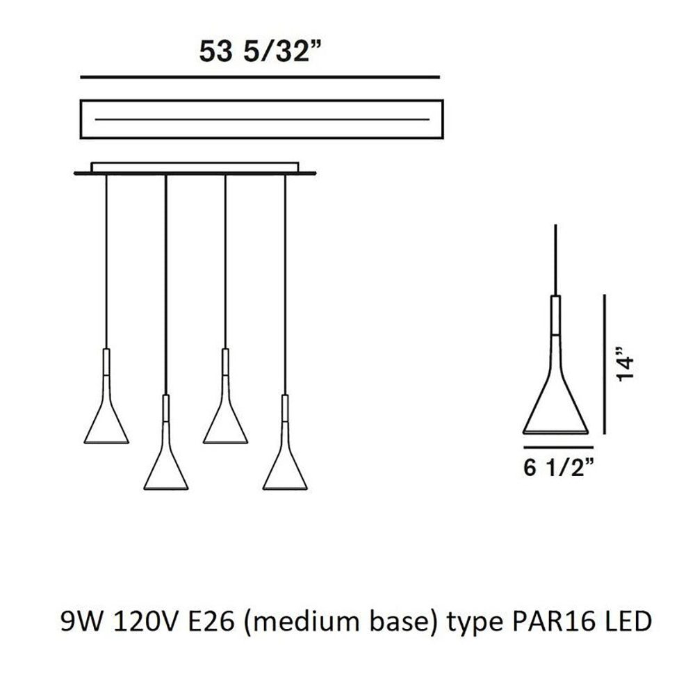 Aplomb Long Linear Multi Light LED Pendant Light