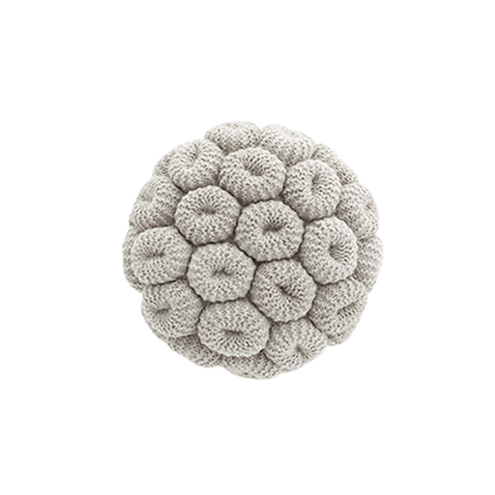 Knitted Rings Grey Stool