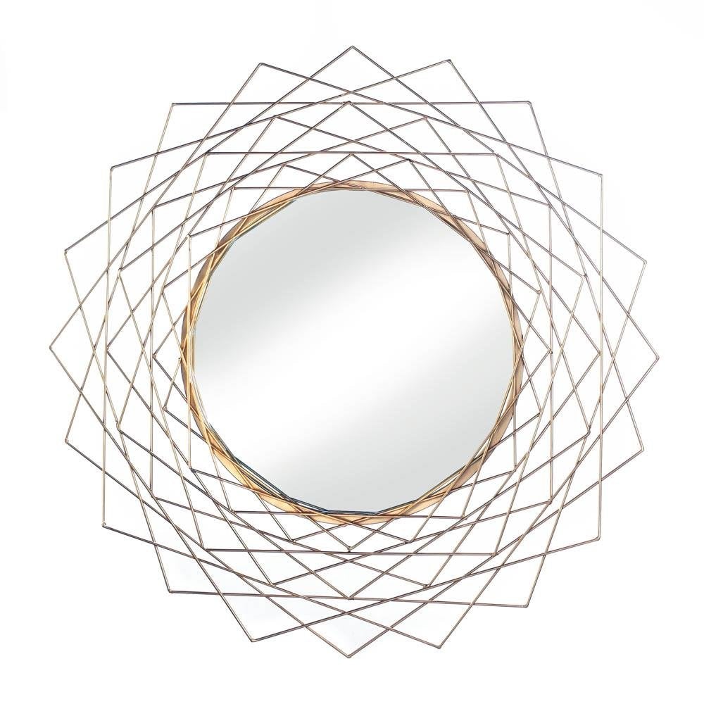 Golden Geometric Wall Mirror - Novus Decor Wall Decor