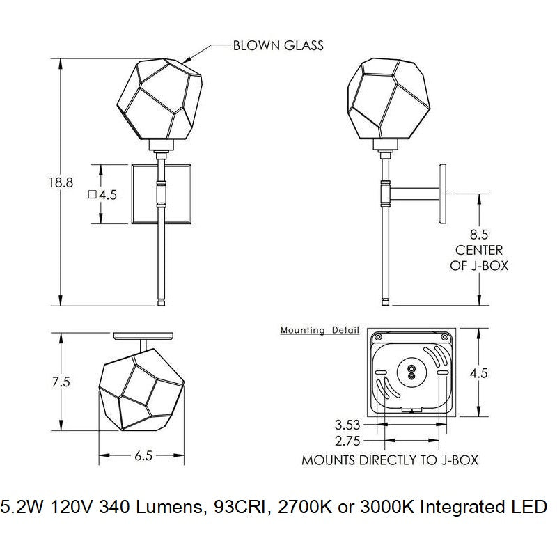 Gem Belvedere Wall Sconce