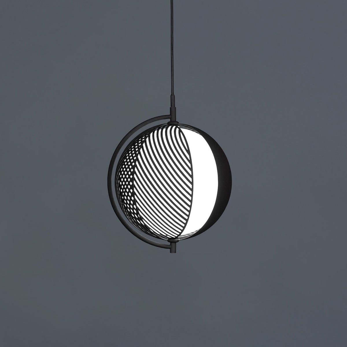 Drena Abstract Caged Sphere Pendant Light
