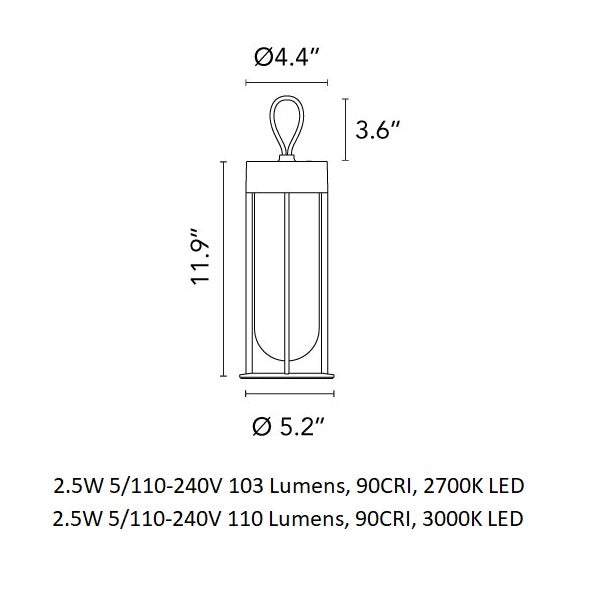 In Vitro Unplugged Portable Lamp