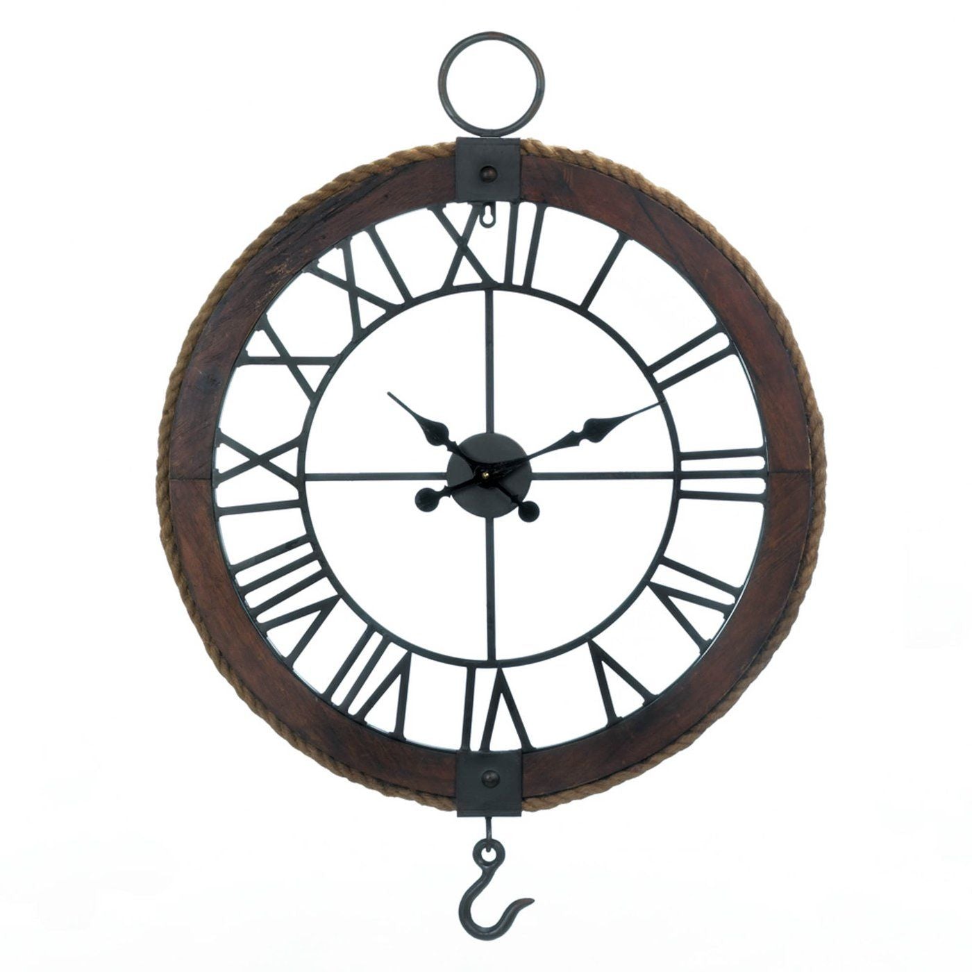 Industrial Round Wall Clock - Novus Decor Wall Decor