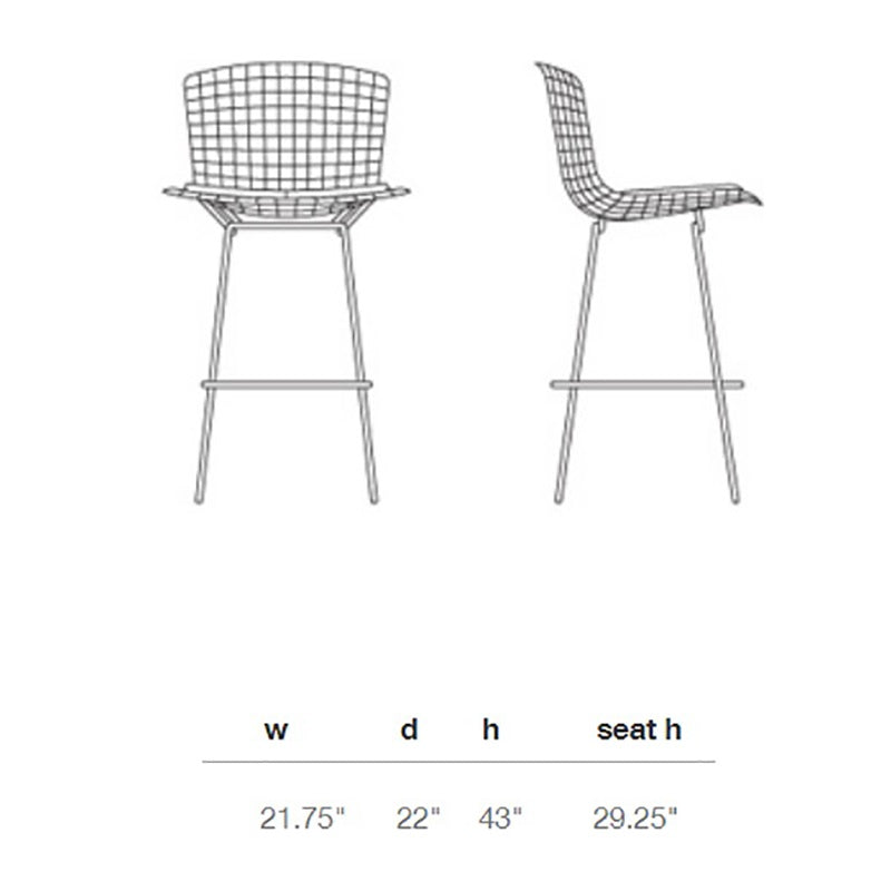 Bertoia Stool with Seat Pad