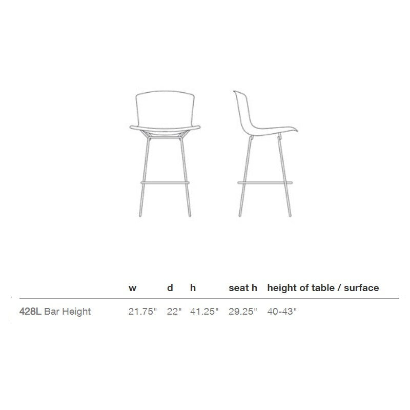 Bertoia Leather-Covered Stool