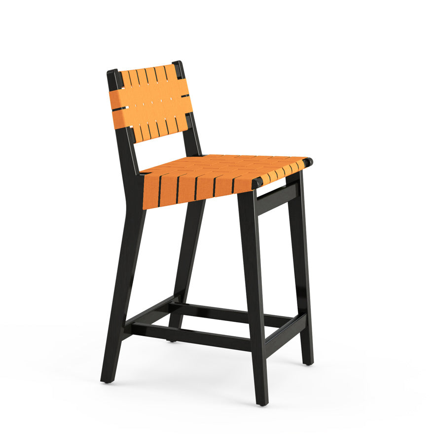 Risom Stool with Webbed Seat and Back