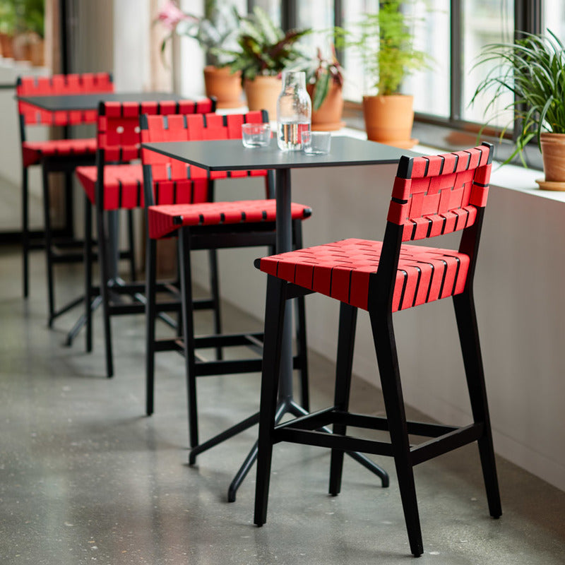 Risom Stool with Webbed Seat and Back