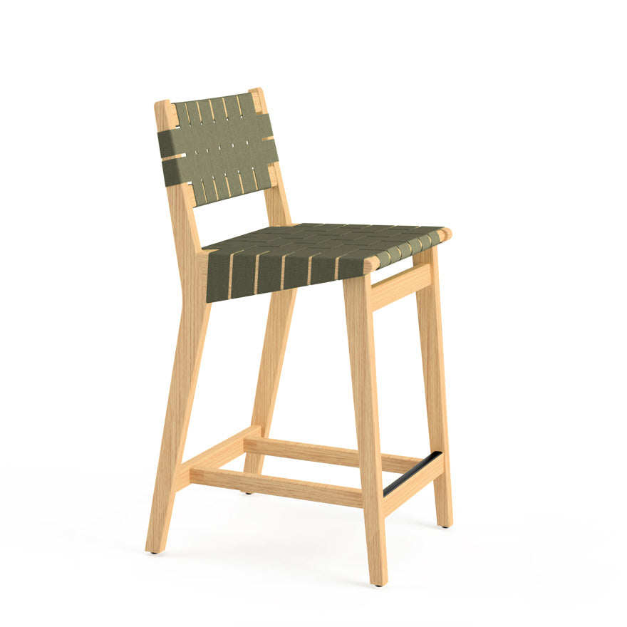 Risom Stool with Webbed Seat and Back